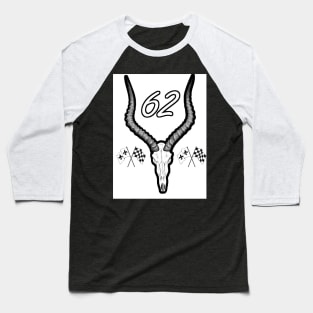 62 Impala Skull White Number Baseball T-Shirt